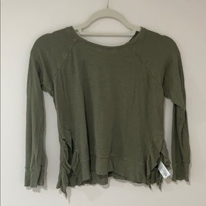Army green children’s tee